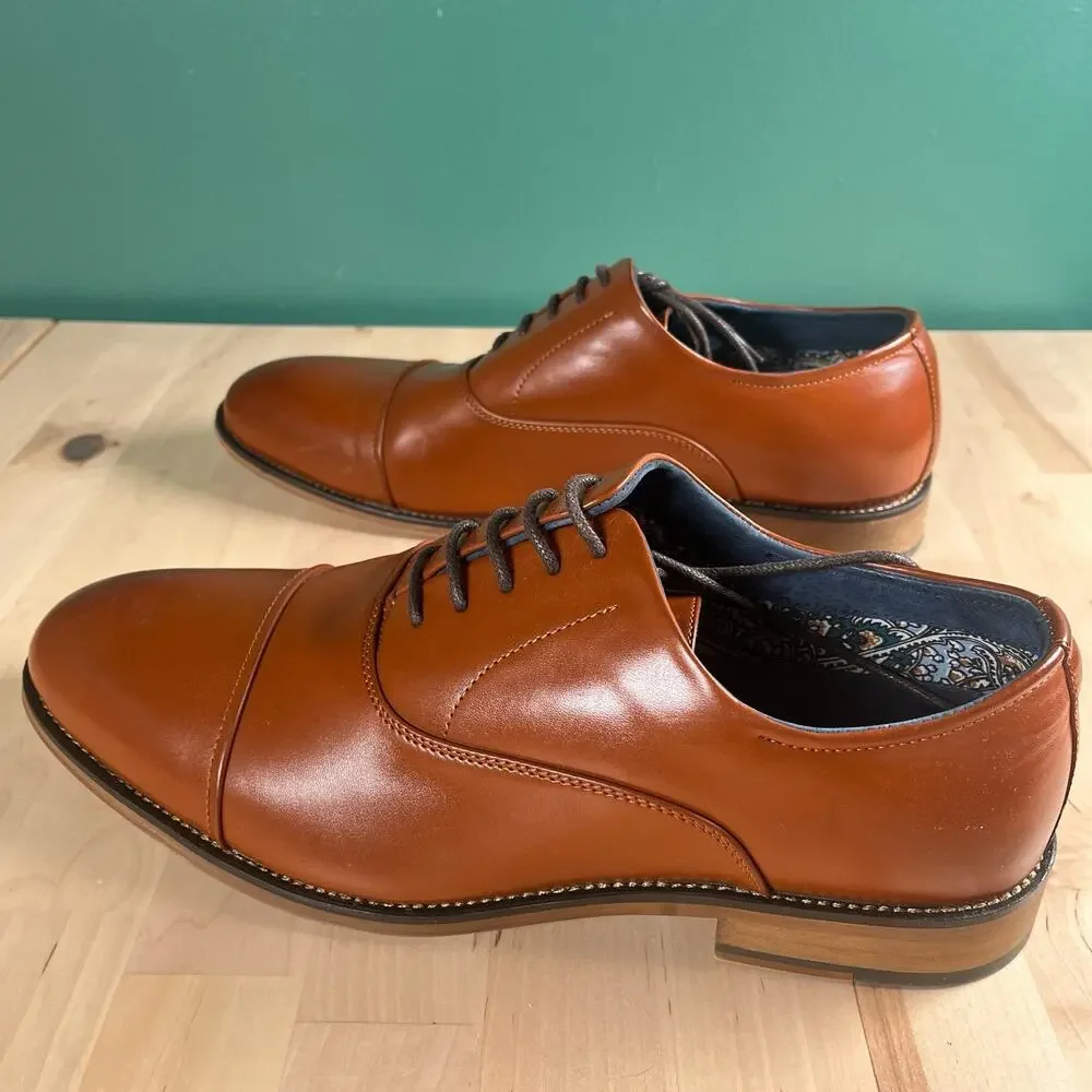 BRUNO MARC NEW YORK Mens Louis 2 Brown Oxford Dress Shoe Size 10.5 Wide